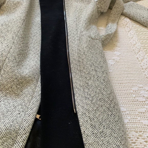 ZIP UP WINTER TAHARI WOOL-BLEND  BELTED COAT - SIZE S - Picture 5 of 11